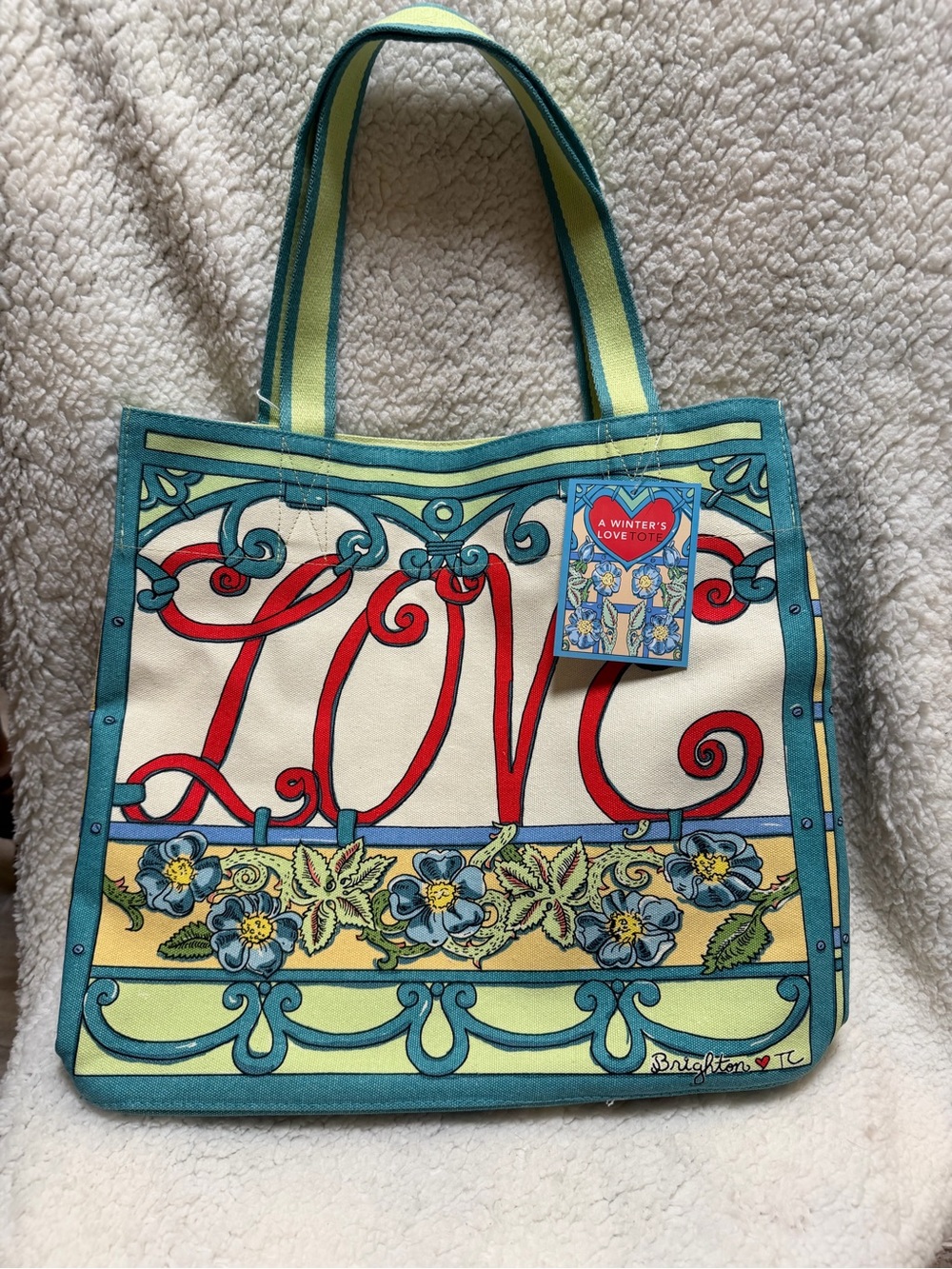 NEW Brighton A Winter's Love Canvas Tote Bag